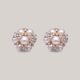 Flower Pearl Diamond Earrings