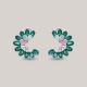 Gossamer Emerald With Diamond Earrings