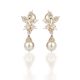 Diamond Pearl Perched Earrings