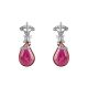 Pink Droplet Diamond Earrings