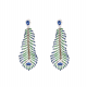 Supreme Peacock Feather Diamond Earrings