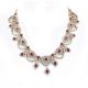Ruby Diamond Round Tassel Necklace