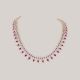 Pink Diya Multi Stone Diamond Necklace