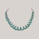 Classy Emerald With Diamond Necklace