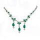Emerald Tassel Flora Diamond Necklace