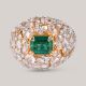 Halo Emerald Diamond Ring