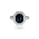 Black Sapphire Diamond Ring