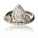 Conical Flame Diamond Ring