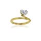 Perched Heart Diamond Ring