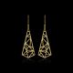 Golden Triangular Drop Earrings