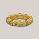 Green Blooming Leaves Gold Bangle
