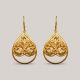 Leaf Motif Gold Earrings