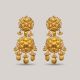 Beautiful Flower Gold Dangler Earrings