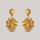 Textured Gold Earrings In Yellow Gold