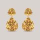 Paisley Motif Gold Earrings