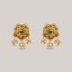 Gemstone Studded Gold Studs In Yellow Gold