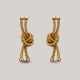 Single Knotted Gold Earrings