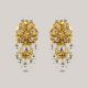 Floral Pearls Gold Earrings