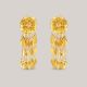 Glass-Like Gold Earrings