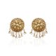 Rounded Motif Gold Earrings 