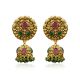 Temple Motif Round Gold Earrings