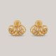 Swirl Flower Gold Earrings