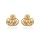 Swirl Flower Gold Earrings