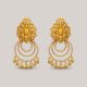 Floret Overlay Cluster Gold Earrings