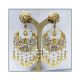 Naira Pearl Cutout Gold Earrings