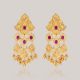Sakura Ruby Gold Earrings
