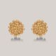 Cluster of Heart Gold Stud Earrings