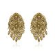 Oval Motif Gold Earrings 