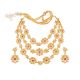 Starry Night Floral Red Gold Necklace Set