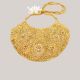 Intricately Etched Broad Gold Necklace