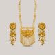 Concave Curved Long Gold Necklace Set