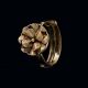 Ruled Petals Gold Ring
