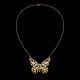 Golden Winged Butterfly Necklace
