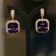 Purple Haze Diamond Earrings