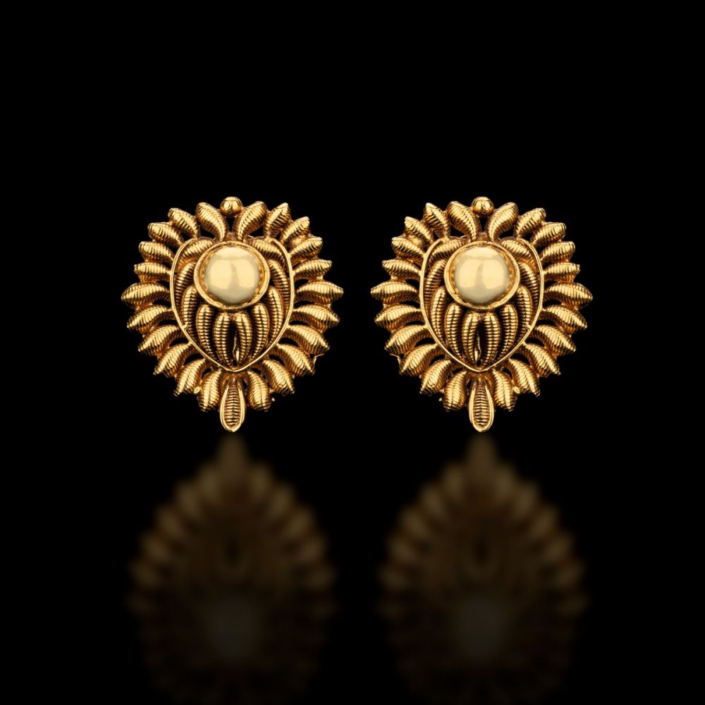 Regal Lotus Diamond Earrings