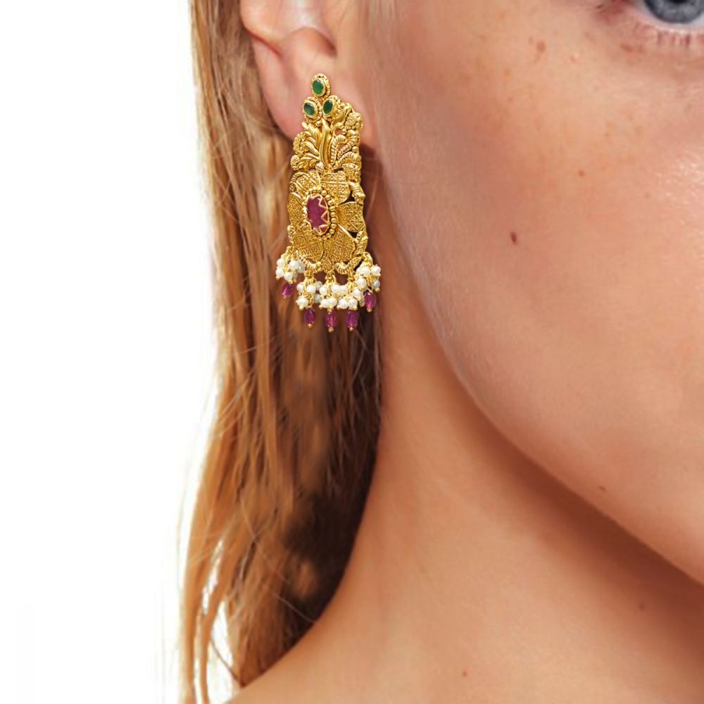 Jaipur gems earrings discount
